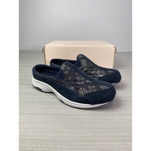 Easy Spirit Travel Time Clog Slip-On Shoe Navy Floral Women's‎ - Size 10 M